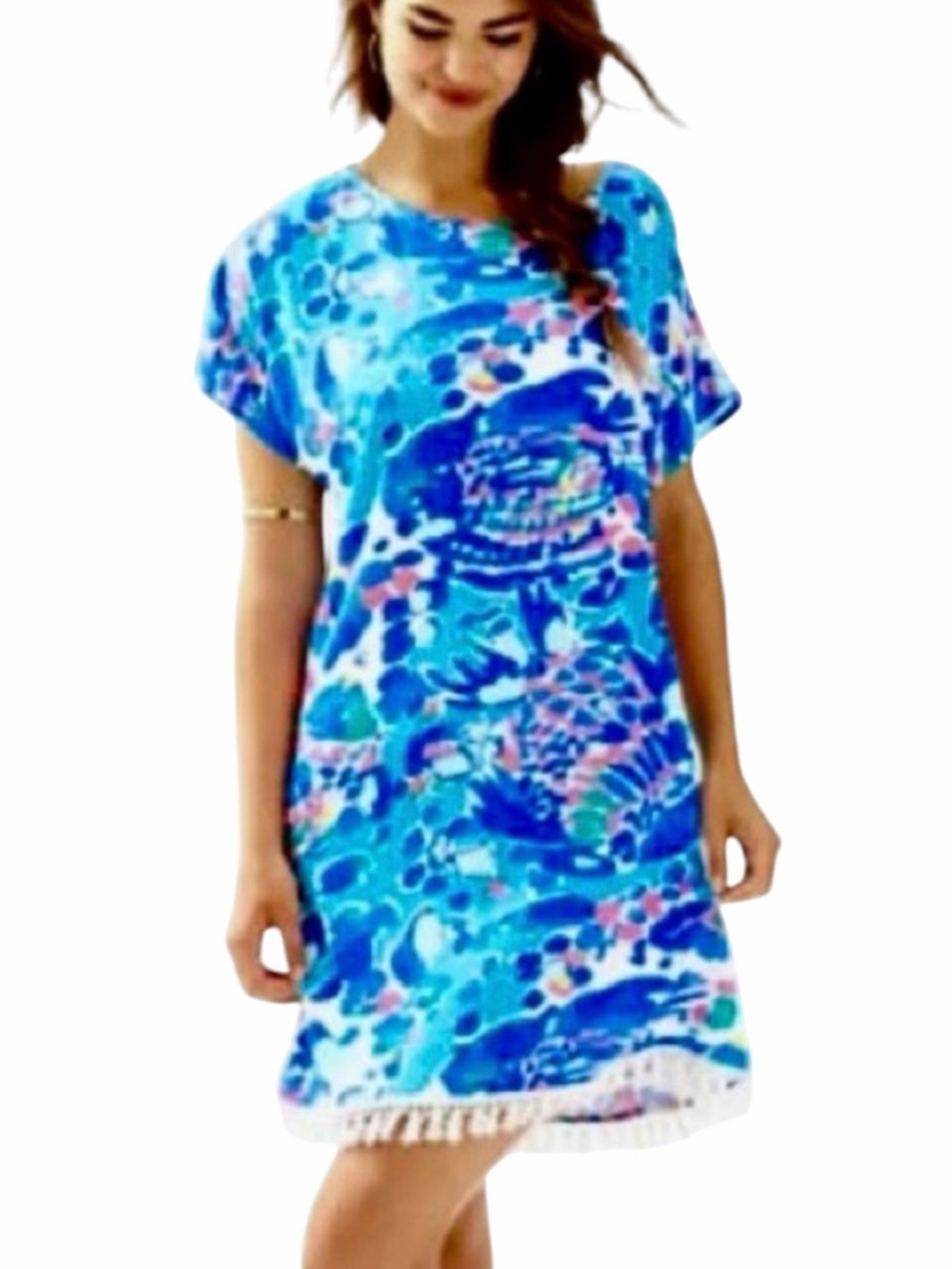 Lilly Pulitzer Vibrant Short Sleeve Tilla Dress in Hit the Spot Size XS
